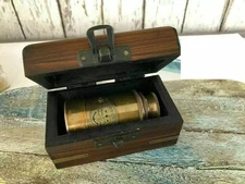 Maritime Telescope Antique Brass Victorian Spyglass Telescope With box