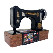 New - Eurographics Inc Sewing Memories Collectible Shaped Tin Puzzle: 550 Pcs