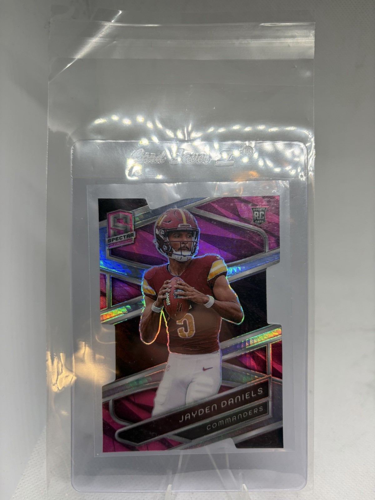 2024 Panini Spectra Rookies Jayden Daniels #115 Neon Pink Prizm Die-Cut /20 RC