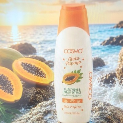 COSMO Gluta Papaya Skin Perfector Body Moisturizer Glutathione 500ml