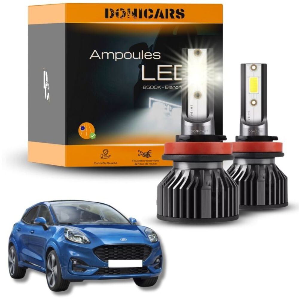 Kit LED H1 Ford Puma feux de route pour remplacer les halogènes jaunes