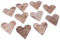 Deko-Herz Natur 80Er Set Tischdeko Holzherzen Streudeko Hochzeit Streuherzen