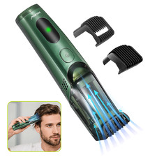 Vacuum Beard Trimmer for Men, Cordless Electric Shaver with 20 Trim Setting, Bui