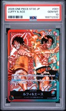 2026 ONE PIECE JAPANESE ST30-STARTER DECK EX LUFFY & ACE #001 LUFFY & ACE PSA 10