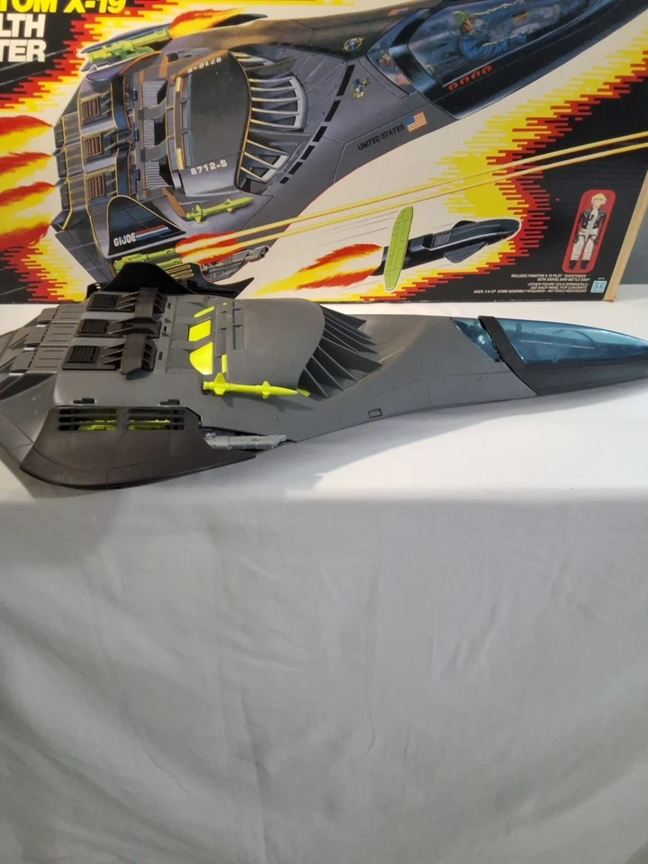 G.I. Joe 1988 Phantom X-19 Stealth Fighter con piloto Ghost Rider/caja original Foto 2 de 4