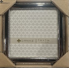 Lawrence 5x5 Beaded Silver Plated Picture Frame - Brand New and Ships FREE 