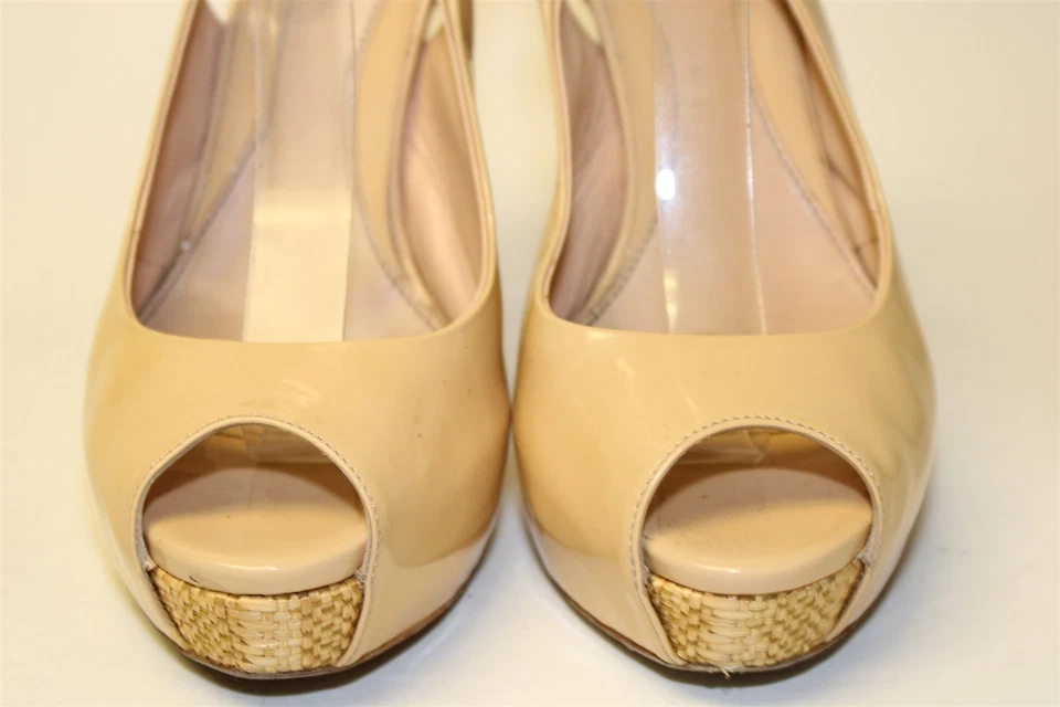 Gucci Italy Made Womens 8 38 Vitello Vernice Patent Slingback Stiletto Shoes  - Image 3 of 4