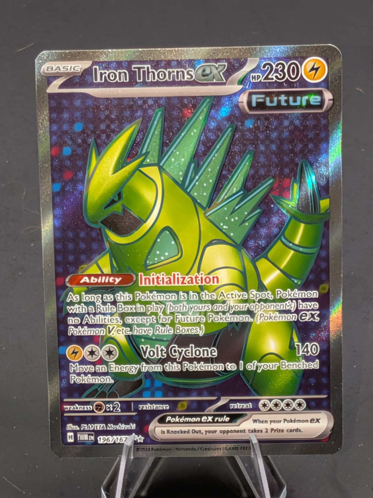 Pokémon TCG Iron Thorns EX Twilight Masquerade Ultra Rare Full Art 196/167