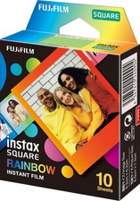 Fujifilm instax Square Instant Film 10 Exposures Rainbow Camera Paper
