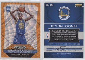 2015-16 Panini Prizm Rookies Orange Wave Prizm Kevon Looney #346 Rookie RC