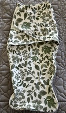 Norani Baby Snugababe Swaddle Pod Newborns Secure Arm Inserts Green Leaf Print