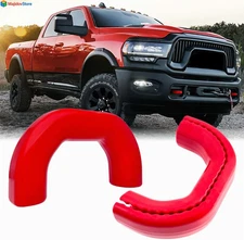 Custom Tow Hook Covers Fits for 2019-2025 RAM 2500/3500,Tow Hitch Cover Car red 