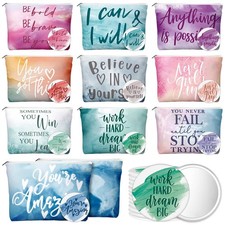 20 Pcs Employee Appreciation Gifts For Inspirational Canvas Makeup Bags Porta...