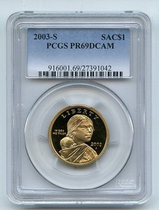 2003 S $1 Sacagawea Dollar PCGS PR69DCAM