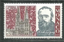 MONACO 871 MNH CHARLES PEGUY AND CATHEDRAL OF CHARTRES