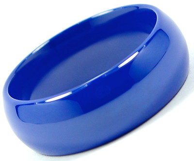 Ceramic Ring Wedding Band Elegant Blue Hard Domed Polished Style Fashion 8mm 
