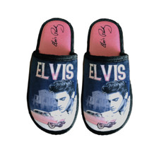 slippers bedroom shoes Elvis Presley one size e9086 face, pink Cadillac