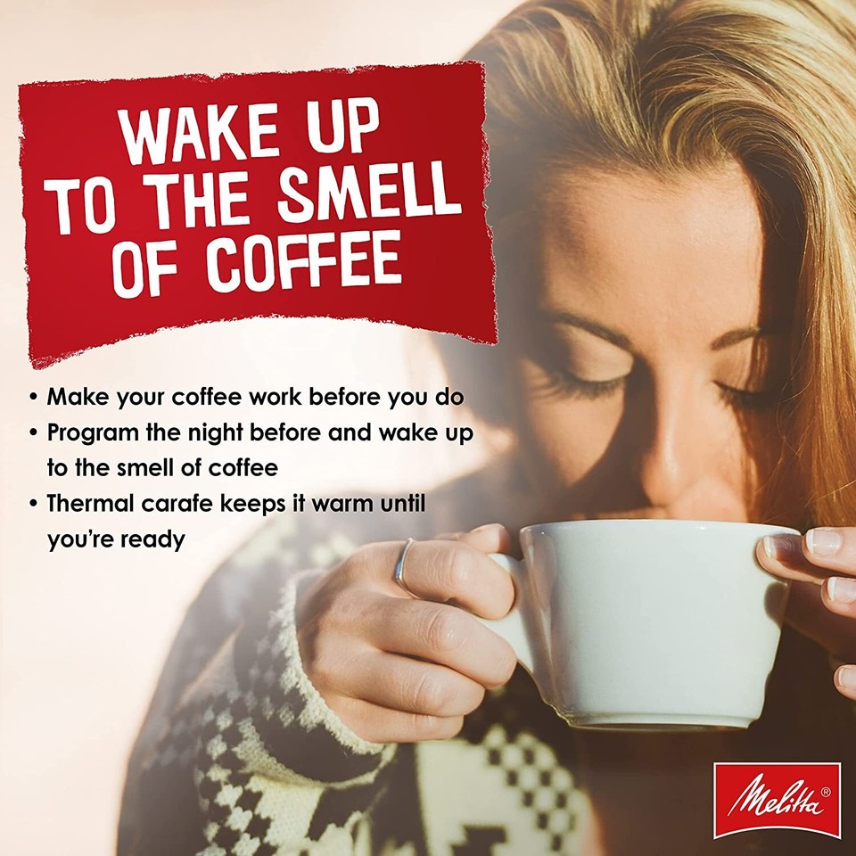 Melitta Aroma Enhance Drip Coffee Maker with Glass Carafe, 10 Cups