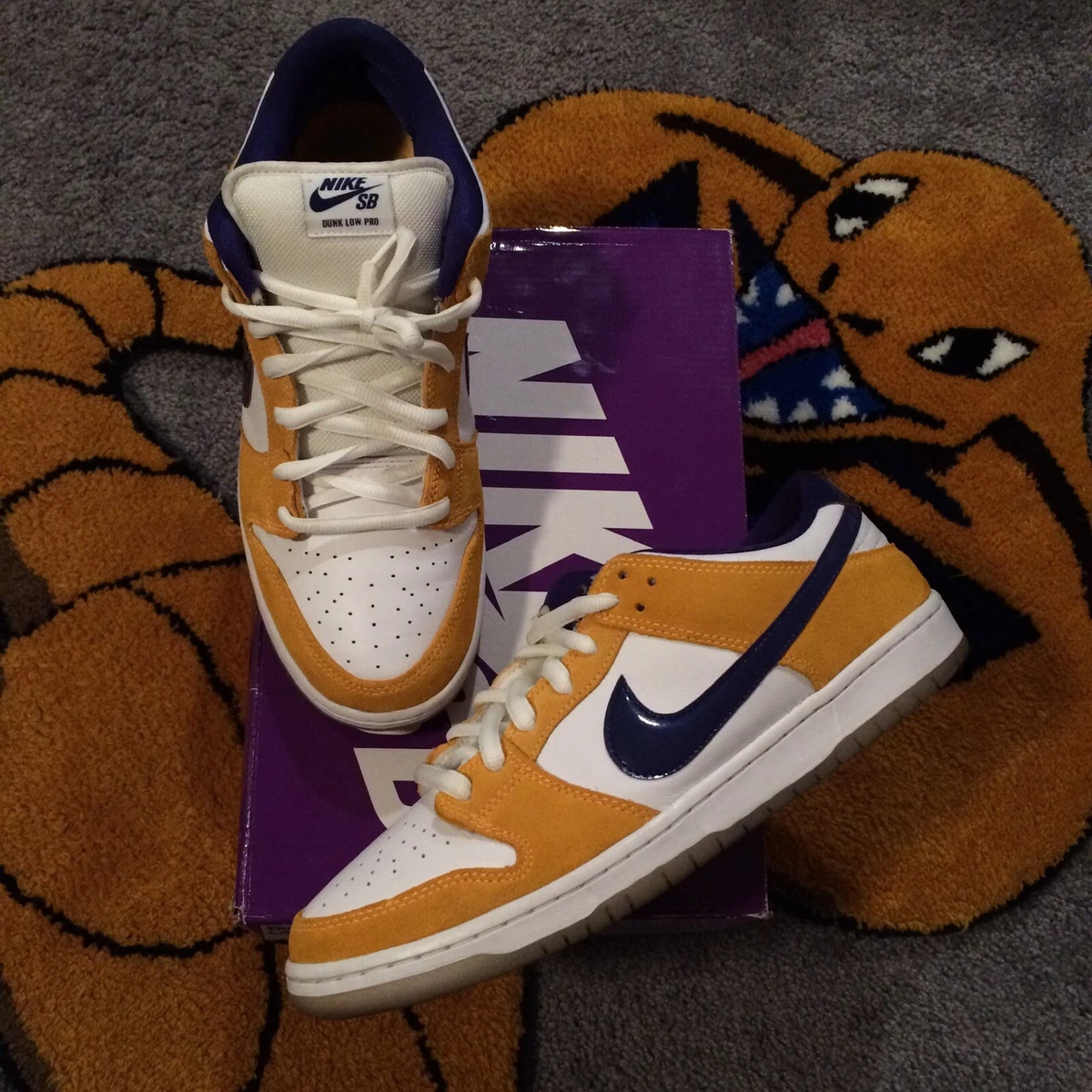 Nike SB Dunk Low Laser Orange / Regency Purple 2020 BQ6817-800 Sz