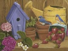 Ceramic Backsplash Tile Mural Bird Kitchen/Bathroom - Signs of Spring