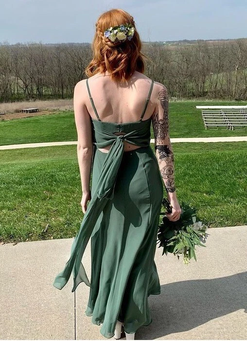 ebay green bridesmaid dresses mint green mermaid bridesmaid dresses Mermaid Scoop Neck Satin Bridesmaid Dress with Bow in Mint Green
