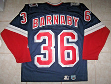 #36 Matthew BARNABY New York RANGERS Off. Lic. Alt/3RD STARTER Jersey, Men's M