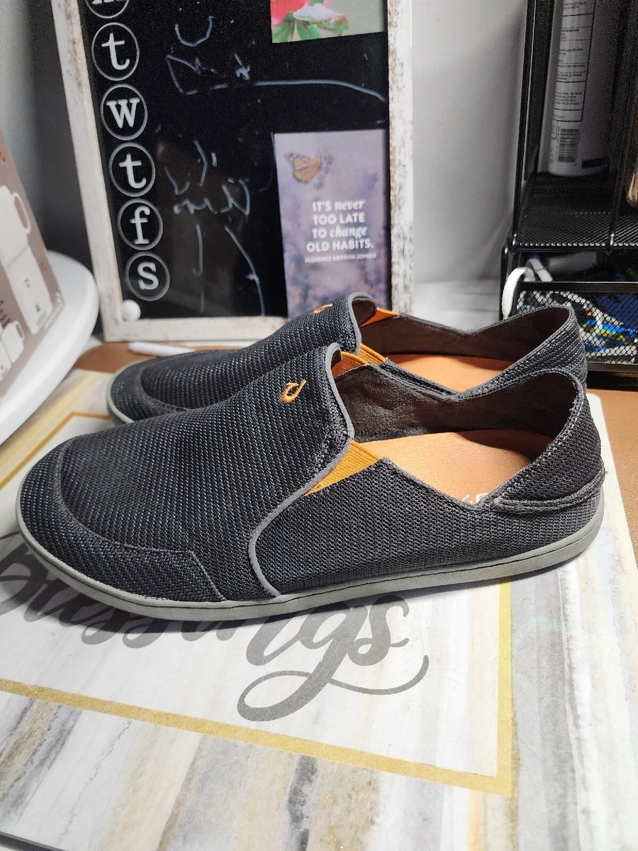 Olukai Nohea Mesh Slip-On Shoes Men’s 9 Gray with Orange Accents Casual Loafers Amazon.com | OLUKAI Nohea Mesh Men main image 4