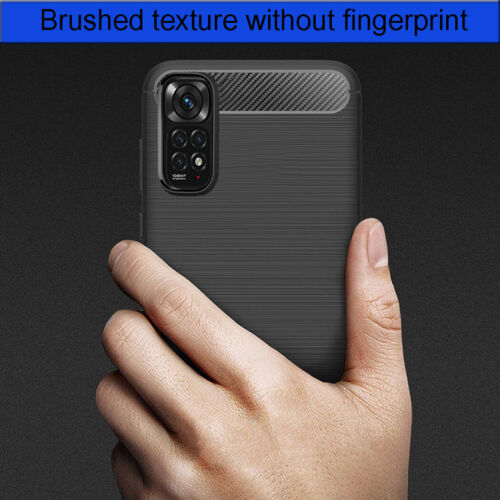 Carbon Fibre Shockproof Bumper Case Cover For XiaoMi Redmi Note 10 11 Pro 4G 5G - Picture 6 of 9