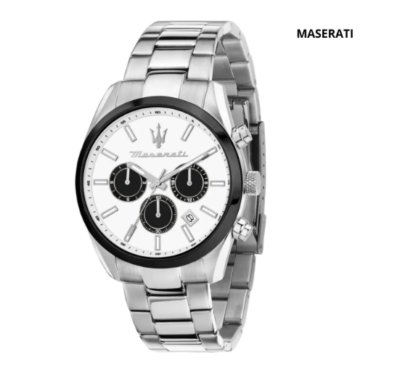 Orologio Uomo Maserati Quarzo Cronografo Attrazione Bianco _R8853151004