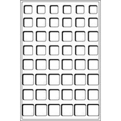 Münztableau L mit 48 eckigen Fächern für 6 Euro-Kursmünzensätze, blau, 2er Pack