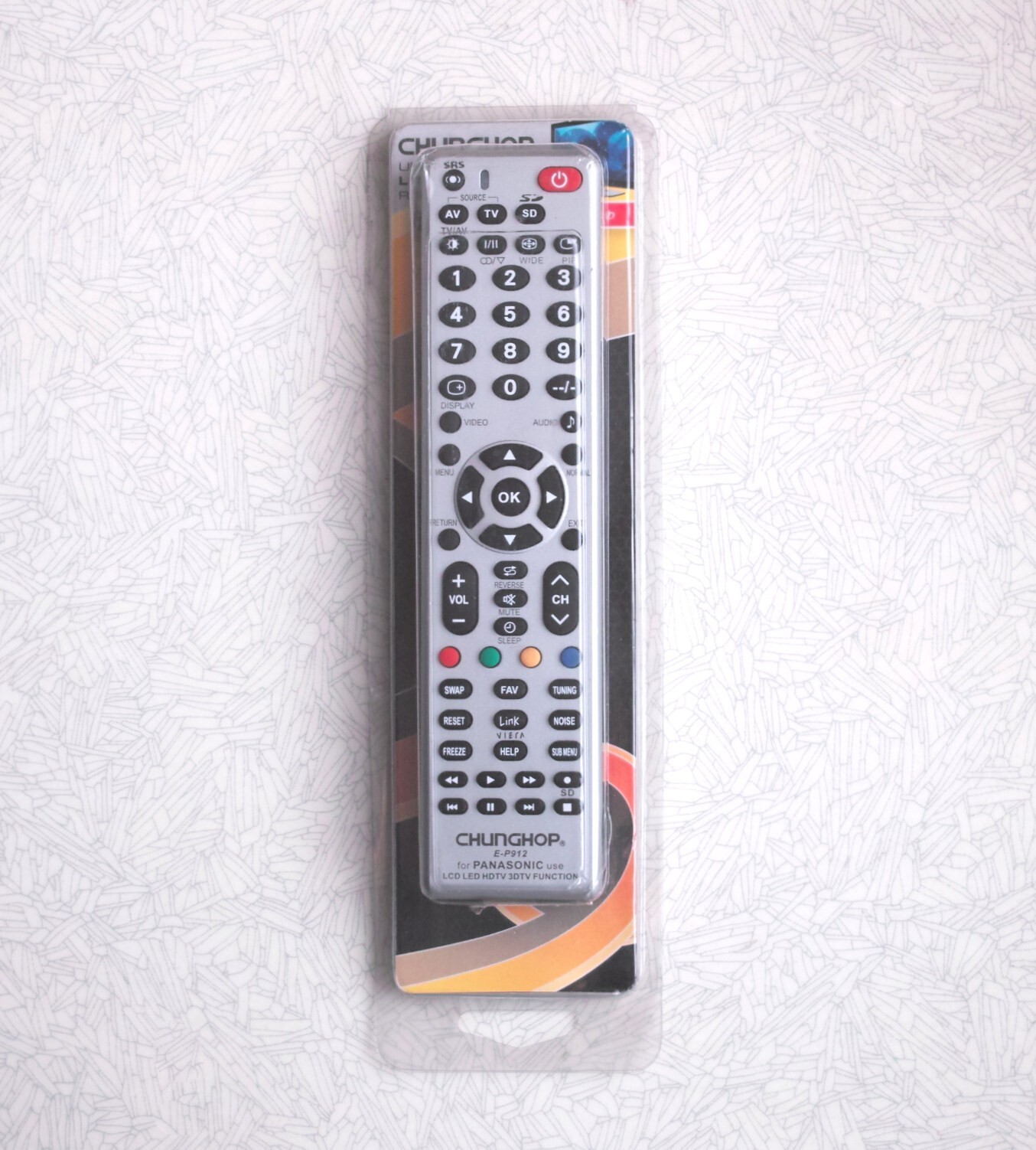 Télécommande Chunghop E-P912 pour réparer les boutons TV bloqués