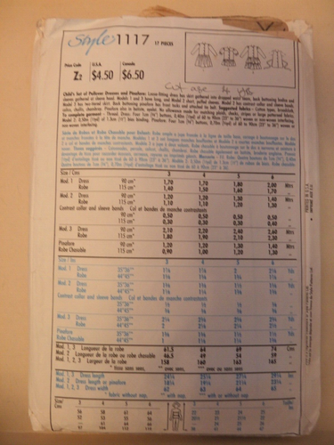 (1980’s) Style 1117 Sewing Pattern Girls Child Party Bridesmaid Dress cut age 4y - Picture 9 of 9
