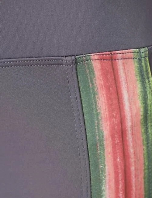 Legging recortado Soulgani Active Petite negro caos y belleza rayas laterales nuevo Foto 4 de 4