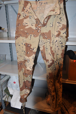 US Military Chocolate Chip Desert Camo Trousers size Sm/ Reg, 1990