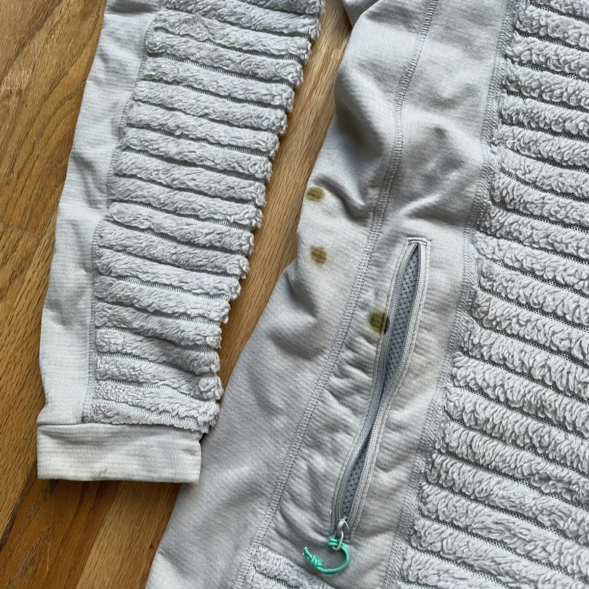 Womens The North Face TNF Radium Hi Loft Polortec Gray Fleece Zip