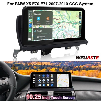 10.25'' Linux Screen Stereo Navi Carplay For BMW X5 E70 E71 2007-2010 CCC System