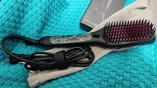 2-in-1 Ceramic Ionic Hair Straightening Brush Model: KR005 BLACK - New!
