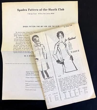 1970 Spadea Pattern of the Month Subscription Form & Brochure September POM Tip