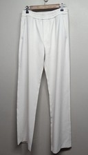 Zara Dress Pants Women M White Elastic Waist Business Casual Workwear medium