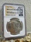 1925 Silver Peace Dollar Brilliant Uncirculated NGC Certified
