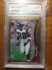  Randy Moss Rookie card 1998 Topps Chrome #35 PSA 9 Minnesota Vikings NFL Card 