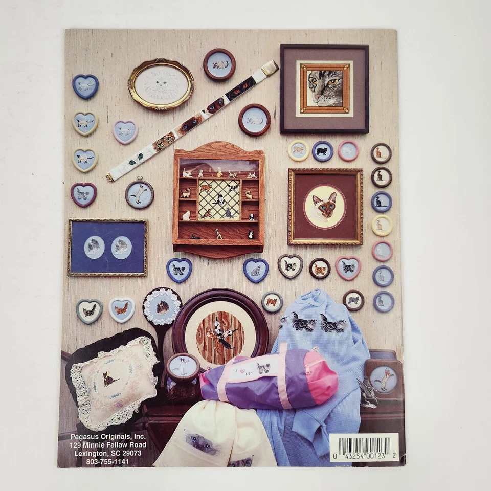 Just Cats Hedgepath Cross Stitch Patterns Pegasus Vintage 1985 Booklet Leaflet - Image 3 of 4