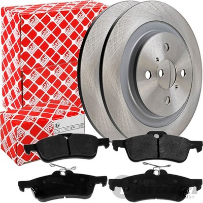 FEBI BREMSSCHEIBE Ø278mm VOLL + BELÄGE HINTEN passend für TOYOTA YARIS P9 P13