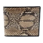 New Natural Genuine Snake Leather Back skin Mens Bi-fold Wallet 020.