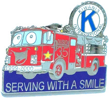 Kiwanis Inter. Cal-Nev-Ha Division 35 "Serving with A Smile" 1999-2000 Lapel Pin
