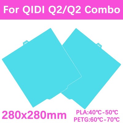 Druckbett Glasplatte für 3D-Drucker QIDI Q2 Combo Heizbett 280x280mm