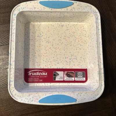Trudeau Structure Silicone 8'' x 8'' Square Cake Pan, Confetti Pan - NEW!!