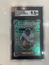 Travis Hunter 2024 Leaf Electrum All-American Aspirations Green #5/5 SGC 9.5