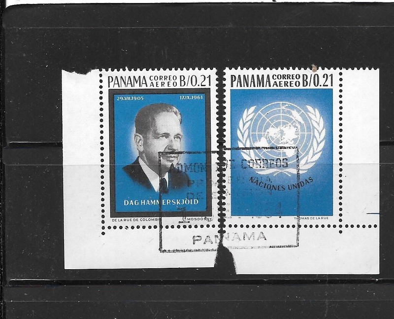 PANAMA SC#327-8 1964 U.N UN CTO USED XF OLD AIR MAIL PICTORIAL STAMP SET