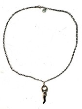 Gucci tom Ford 1999  Catena In Argento  con  Ciondolo a Corno In Onice e Chiodo